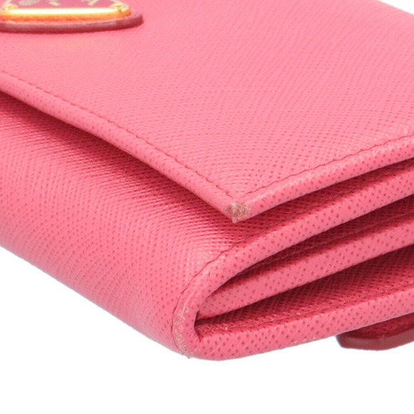 PRADA Pink Leather Saffiano Wallet - Picture 10 of 12